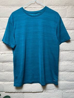 Champion Men's Blue Short-Sleeve Crewneck Performance Tee